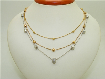 14k Yellow & White Gold Necklace