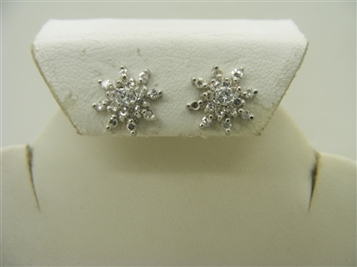 14k White Gold Diamond Snow Flakes