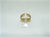 14k yellow gold bridal band with diamonds