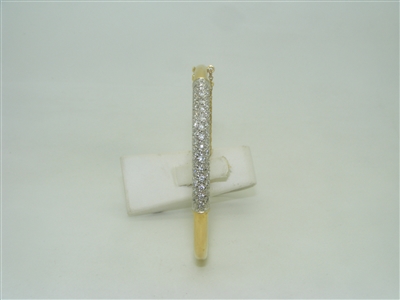 18k multi tone gold diamond bangle bracelet