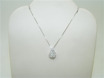 Diamond pear shaped pendant with chain