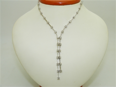 14k White Gold Diamond Necklace