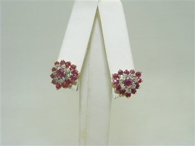 Beautiful Diamond and Ruby Earring