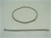 14k white gold necklace and bracelet set