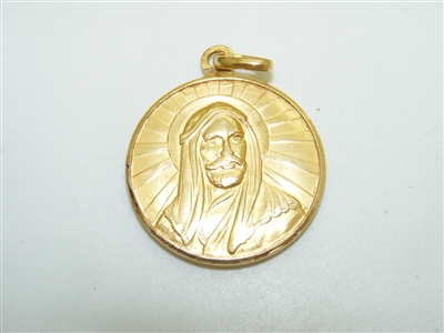 14k Yellow Gold Religious Medal