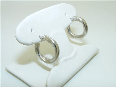 18k white Gold Hoop Earrings