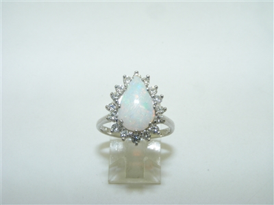 Beautiful vintage Diamond opal ring