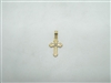 14k yellow gold diamond baby cross pendant