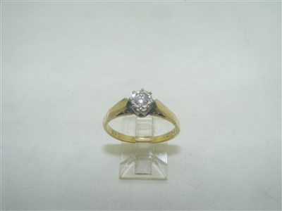 Platinum and 18k Yellow Gold Diamond Ring