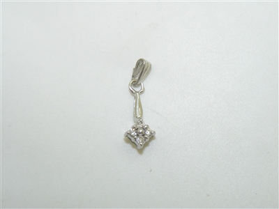 14k White Gold Diamond Pendant