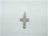 10k White Gold Diamond Cross