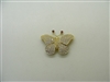 Vintage 18K Yellow Gold Diamond Butterfly Pin