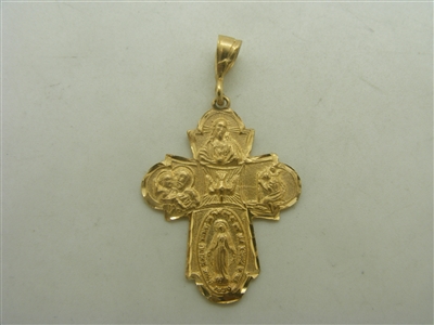 14k yellow gold cross pendant