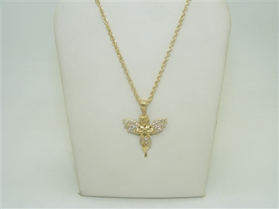 10k yellow gold Angel cubic zircon