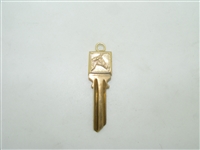 14k yellow gold head doubled sided horse key chain