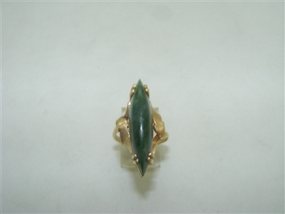 14k yellow gold marquise Taiwan Jade ring