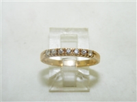 Diamond Thin Yellow Gold Band