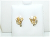 18k Yellow Gold Pearl Lever Back Earrings