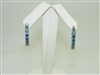 14k White Gold Blue Diamond Earrings