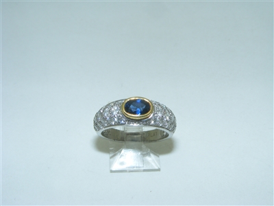 Platinum Natural Blue Sapphire ring