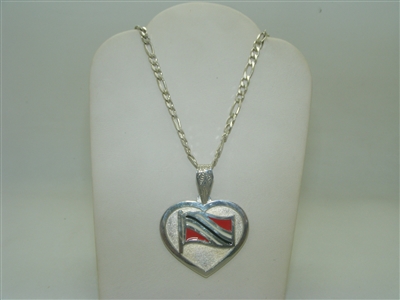 Trinidad Flag Pendant with chain