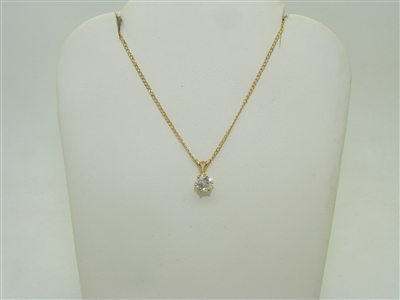 14k diamond pendant with necklace