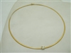 18k yellow gold diamond omega choker