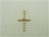 14K Yellow Gold Diamond Cross