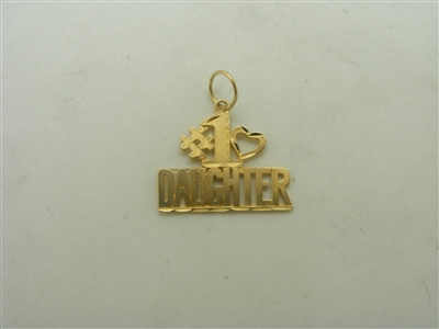 14k Yellow Gold #1 Daughter Pendant