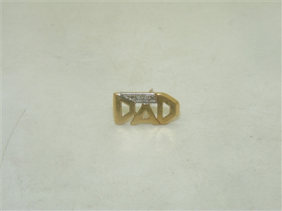 10k yellow gold DAD tie pin