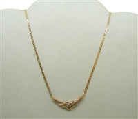 14k Yellow Gold Diamond Bismark Ladies Necklace
