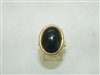 14k Yellow Gold Onyx Cabochon Ring