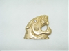 14k yellow gold tiger pendant with a diamond