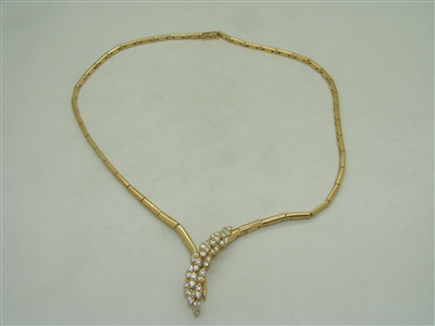 Italian section chain with a diamond pendant