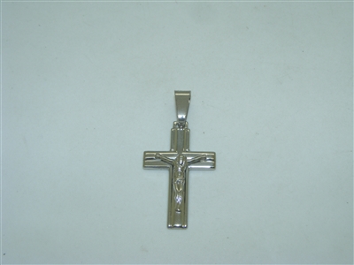 14k white gold cross pendant