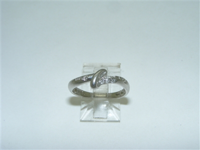 "Love You" Platinum diamond ring