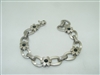 18k white gold (750) flowers with onyx bracelet