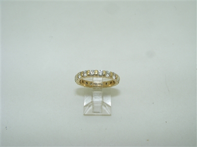 14k yellow gold eternity diamond band