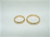 14k yellow gold plain comfort wedding band set