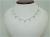 14k white gold aquamarine ball chain