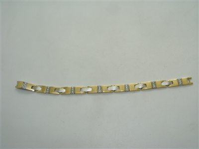 Multi gold unisex diamond bracelet