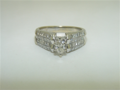 Gorgeous 14k White Gold Engagement Ring