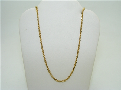 14k yellow gold diamond cut chain