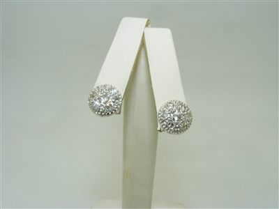 14k White Gold Diamond Earrings