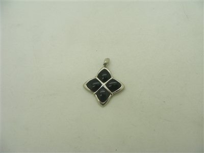 platinum (900) onyx pendant