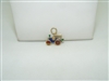 14k yellow gold colorful enamel train charm