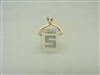 14k yellow gold plastic cube (number 5) charm