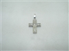 18k white gold (750) cross with diamonds