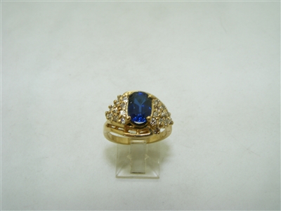 Diamond and sapphire ring