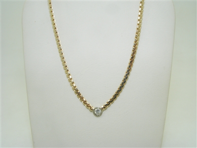 Single diamond choker